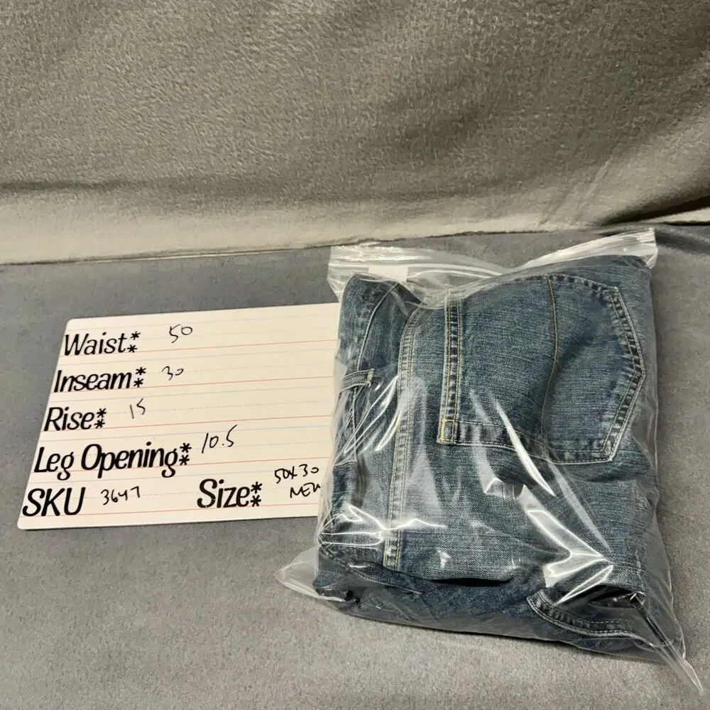 Cremieux Jeans Relaxed Fit Big Man Blue Denim Mens 50x30 ACTUAL‎ NEW